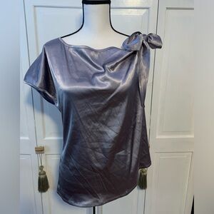 Vidussa Silver Sleeveless Blouse Shirt